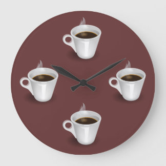 Koffie-tijdwandklok Grote Klok
