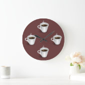 Koffie-tijdwandklok Grote Klok (Huis)
