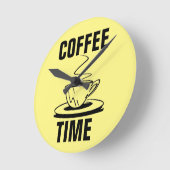 KOFFIE TIME RETRO WALL CLOCK RONDE KLOK (Hoek)