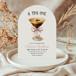 Koffie Tini One Bow Espresso Martini Baby shower Kaart