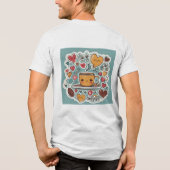 koffie Tri-Blend shirt (Achterkant)