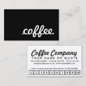 koffie. trouwerekaart klantenkaartje (Voorkant / Achterkant)