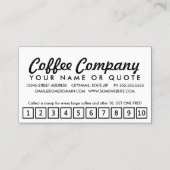 koffie. trouwerekaart klantenkaartje (Achterkant)
