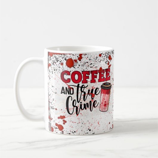 Koffie & True Crime Koffiemok (Links)