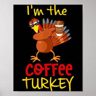 Koffie Turkije Matching Familie Groep Thanksgiving Poster