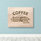 Koffie Turks Proverb Canvas Afdruk (Insitu (Houten vloer))
