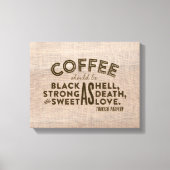 Koffie Turks Proverb Canvas Afdruk (Voorkant)
