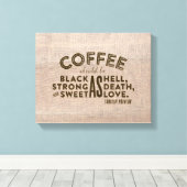 Koffie Turks Proverb Canvas Afdruk (Insitu (Houten vloer))