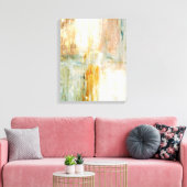 'Koffie' Turquoise en Abstracte kunstschildering v Canvas Afdruk (Insitu (Woonkamer))