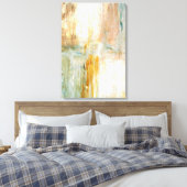 'Koffie' Turquoise en Abstracte kunstschildering v Canvas Afdruk (Insitu (Slaapkamer))