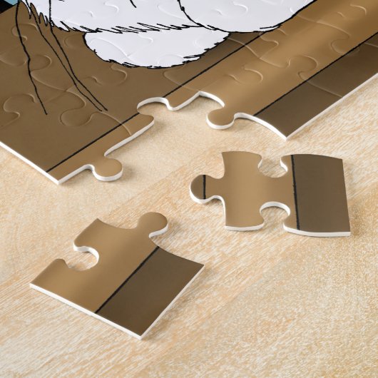 Koffie Tuxedo Cat Legpuzzel (Zijkant)