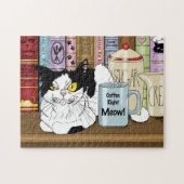 Koffie Tuxedo Cat Legpuzzel (Horizontaal)