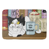 Koffie Tuxedo Kat Grappig Badmat (Voorkant)