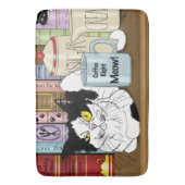 Koffie Tuxedo Kat Grappig Badmat (Voorkant Verticaal)