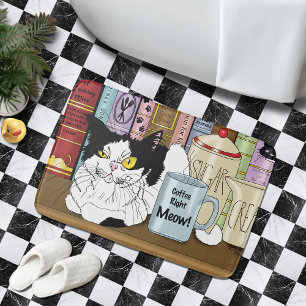 Koffie Tuxedo Kat Grappig Badmat
