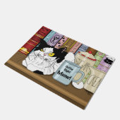 Koffie Tuxedo Kat Grappig Deurmat (Schuin)