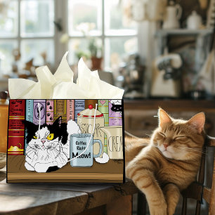 Koffie Tuxedo Kat Grappig Large Cadeautasje