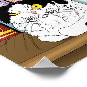 Koffie Tuxedo Kat Grappig Poster (Hoek)
