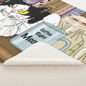 Koffie Tuxedo Kat Grappig Sherpa Deken (3/4)