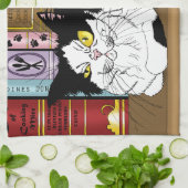 Koffie Tuxedo Kat Grappig Theedoek (Gevouwen)