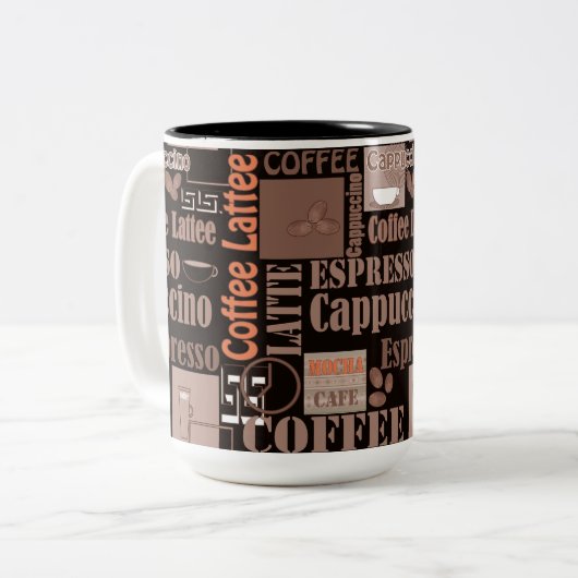 Koffie Tweekleurige Koffiemok (Voorkant links)