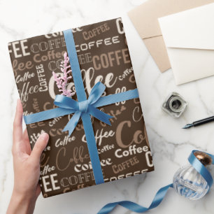 Koffie Typografie Cadeaupapier