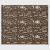 Koffie Typografie Cadeaupapier (Vlak)
