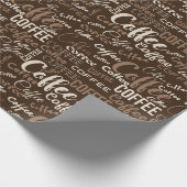 Koffie Typografie Cadeaupapier (Hoek)
