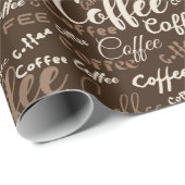 Koffie Typografie Cadeaupapier (Rol Hoek)