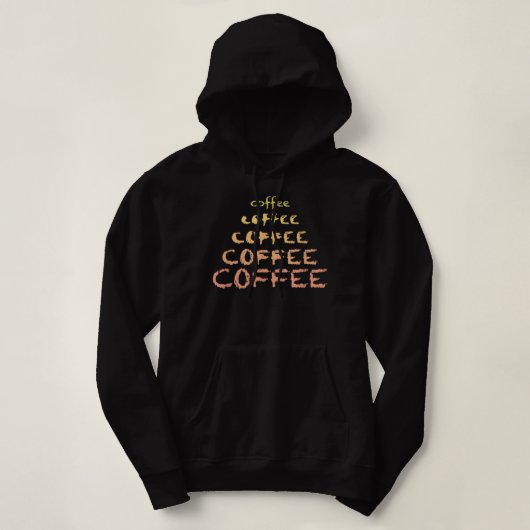 Koffie Typografie Lover Espresso Drinker Caffeine Hoodie (Design voorkant)