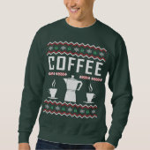 Koffie Ugly KerstSweater Trui (Voorkant)
