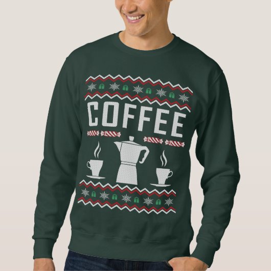Koffie Ugly KerstSweater Trui (Voorkant)