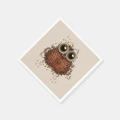 Koffie Uil papieren servetten (Hoek)
