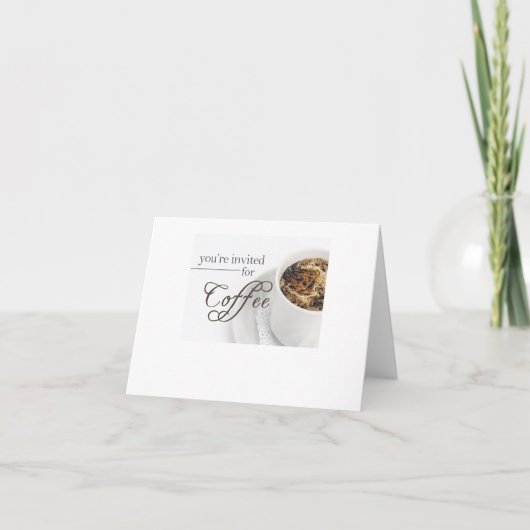Koffie uitnodiging (Elegant) (Achterkant)