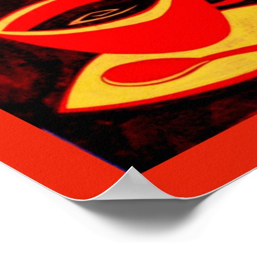 KOFFIE UUR/Red Yellow Coffee Cup en Coffeepot Poster (Hoek)