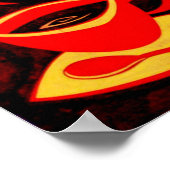 KOFFIE UUR/Red Yellow Coffee Cup en Coffeepot Poster (Hoek)