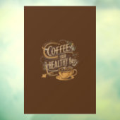 Koffie Uw Gezonde Buzz D1 Raamsticker (Vel 3)