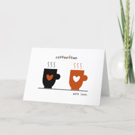Koffie Valentijnsdag Feestdagen Kaart