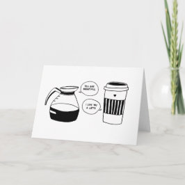 Koffie Valentijnse liefde Feestdagen Kaart