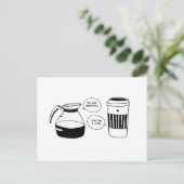 Koffie Valentijnse liefde Feestdagenkaart (Staand voorkant)