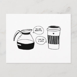 Koffie Valentijnse liefde Feestdagenkaart