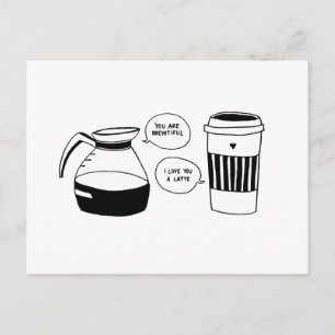 Koffie Valentijnse liefde Feestdagenkaart