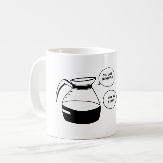 Koffie Valentijnse liefde Koffiemok (Voorkant links)
