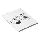 Koffie Valentijnse liefde Notitieblok (Schuin)