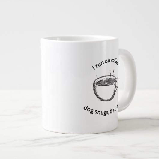 Koffie van 20 oz, hond-snugs en Sarcasm Grote Koffiekop (Voorkant rechts)