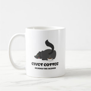 Koffie van civet achter de schermen koffiemok