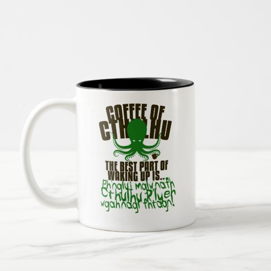 Koffie van Cthulhu Tweekleurige Koffiemok (Links)