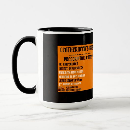 KOFFIE VAN DE BREW PRESCRIPTIE VAN LEATHERNECK MOK (Links)