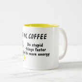 Koffie van de Drink gaat sneller met... Tweekleurige Koffiemok (Voorkant rechts)