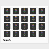 KOFFIE VAN DE HOOGTE EN VAN DE DRINK VIERKANTE STICKER (Vel)